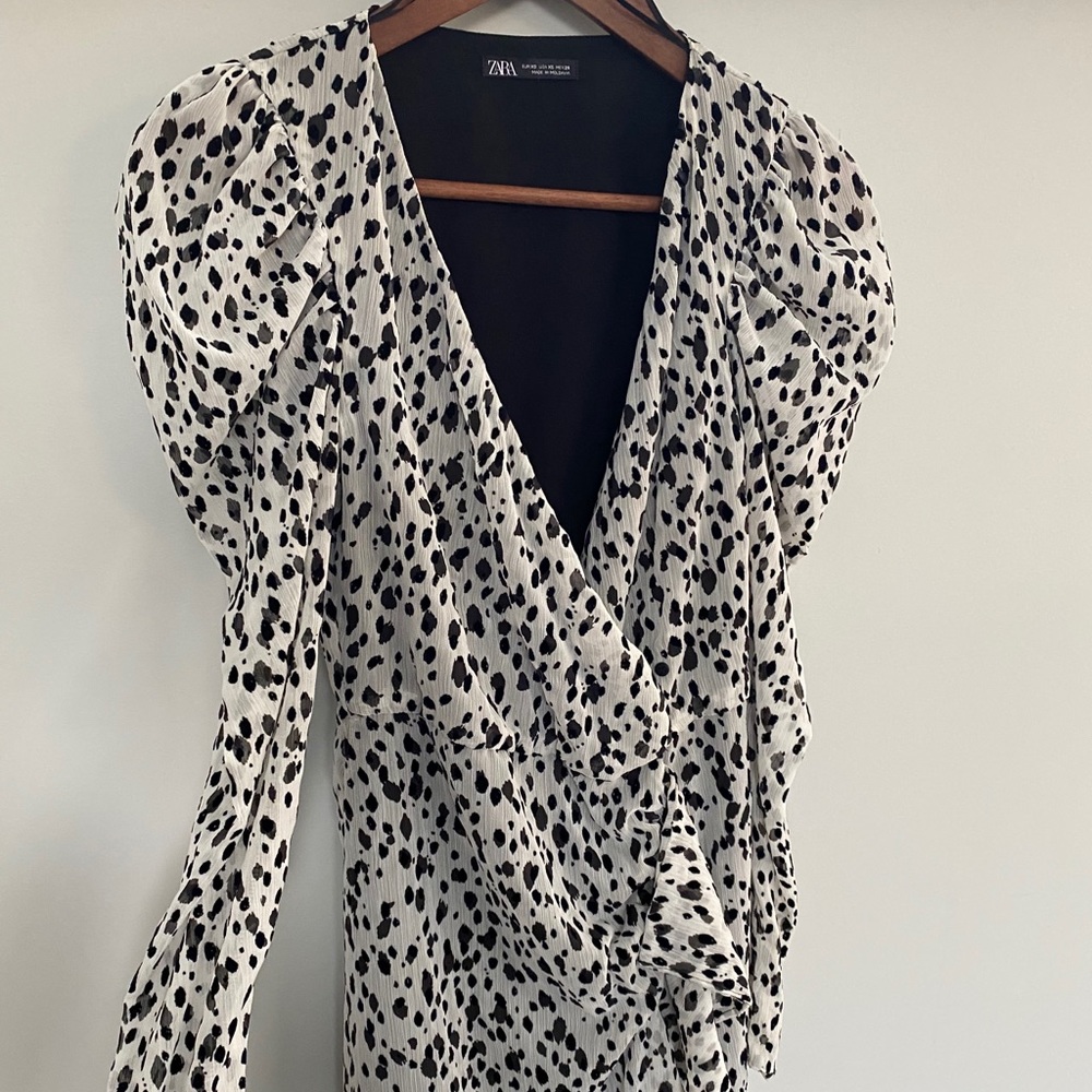 Zara long sleeve V-neck dress